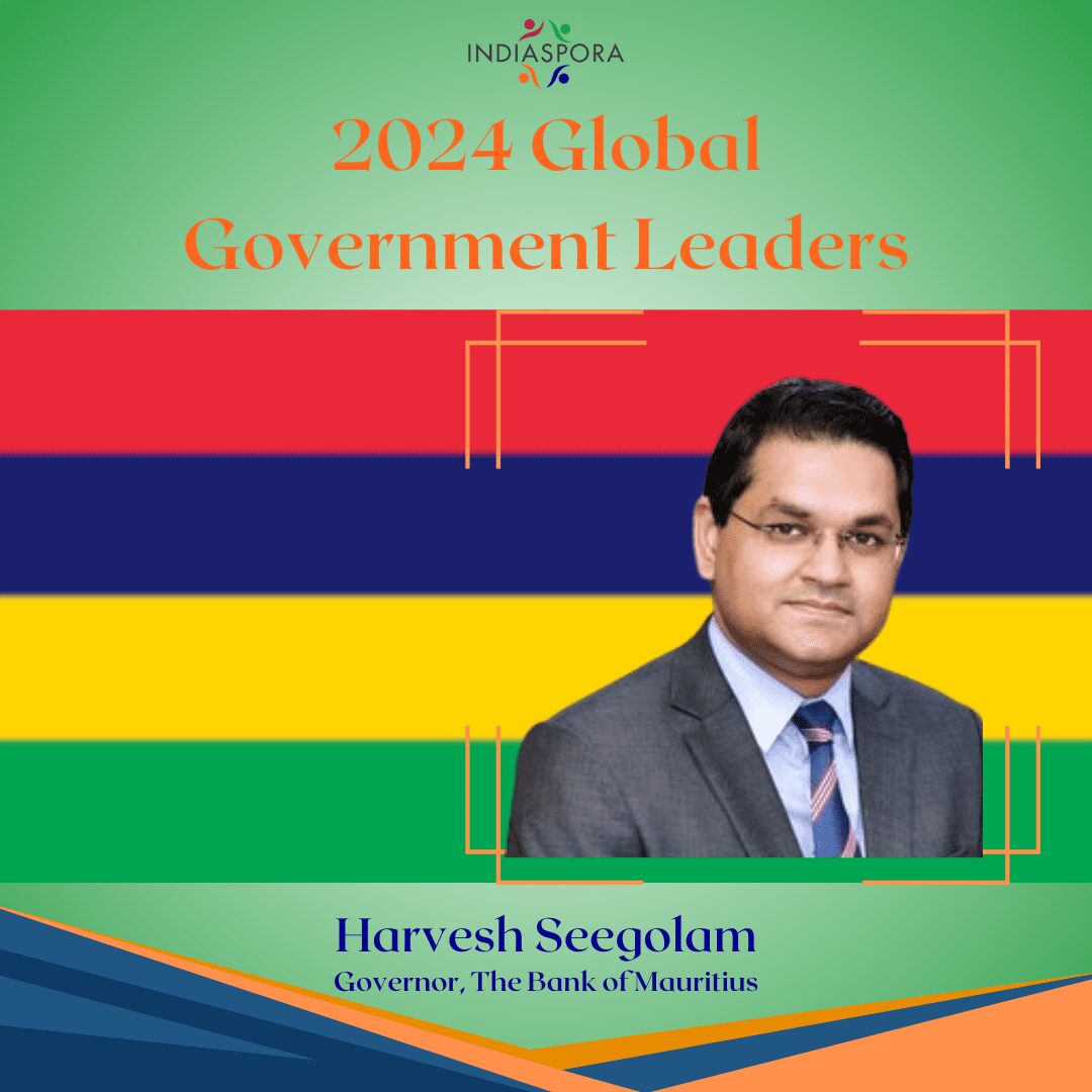 A picture of harvesh seepham, the president and ceo of the bank of mauritius.
