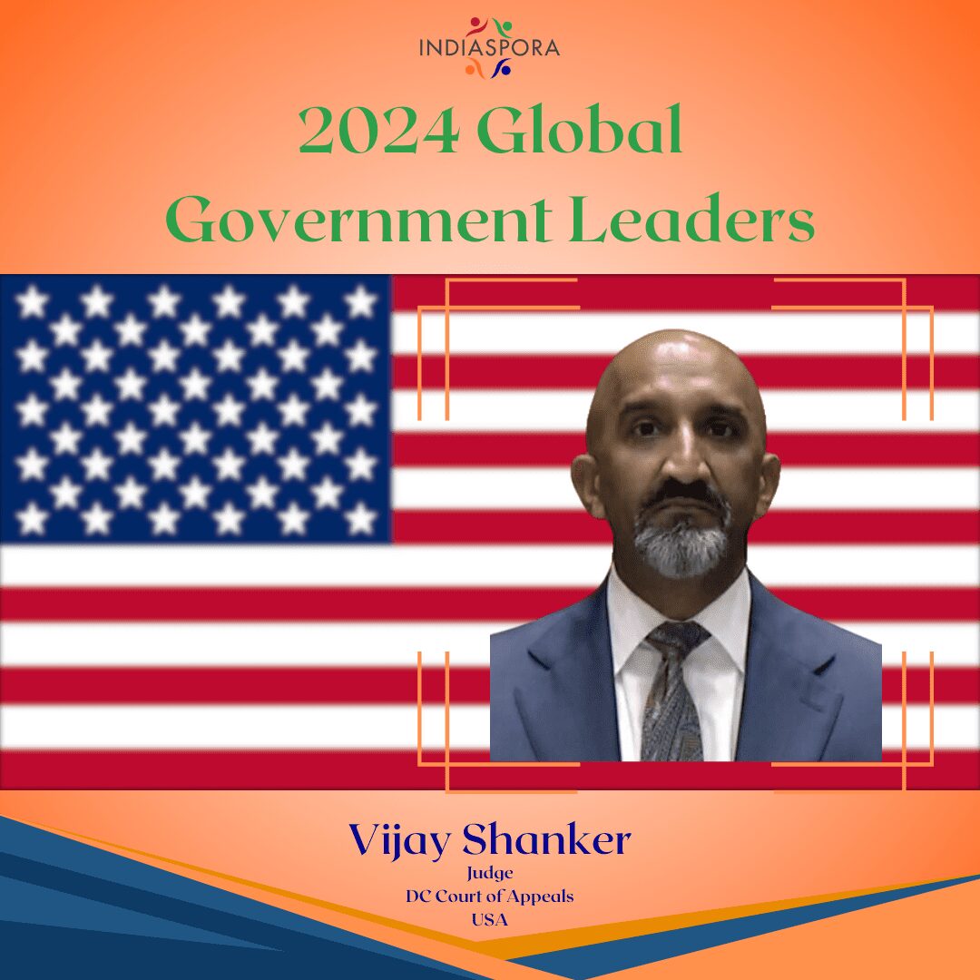 A picture of vijay shanker with the words 2 0 2 4 global government leaders.