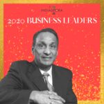 A man in suit and tie with the words indiaspora 2 0 2 0 business leaders.