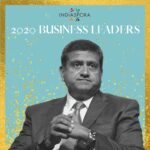 A man in suit and tie with the words indiaspora 2 0 2 0 business leaders