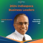 A picture of a person with the words 2 0 2 4 indiaspora business leaders.