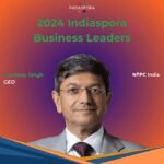 A man in a suit and tie with the words 2 0 2 4 indiaspora business leaders