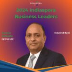 A man in suit and tie with the words 2 0 2 4 indiaspora business leaders
