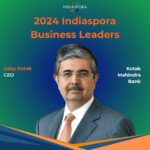 A man in suit and tie with text that says 2 0 2 4 indiaspora business leaders.