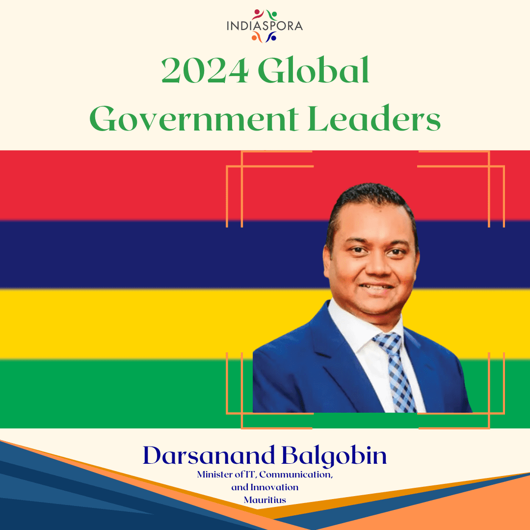 A man in suit and tie standing next to the words " 2 0 2 4 global government leaders ".