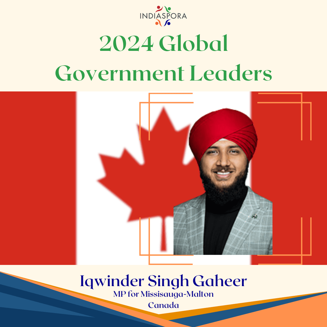 A man in a red turban and canadian flag