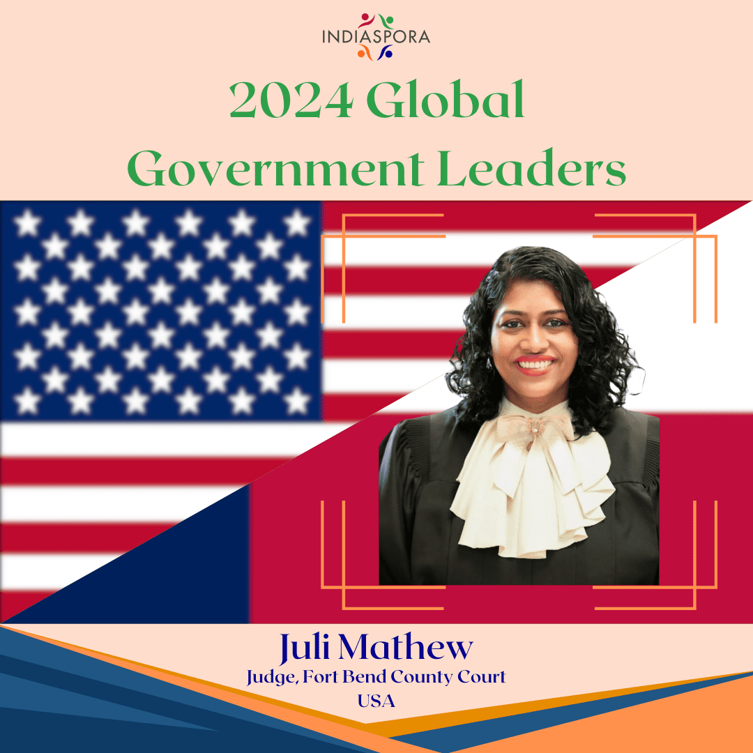 A picture of juli mathew with the words " 2 0 2 4 global government leaders."