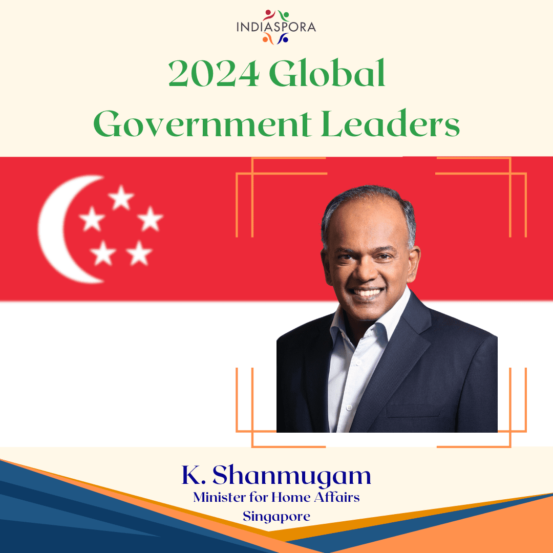 A picture of k shanmugam with the words 2 0 2 4 global government leaders