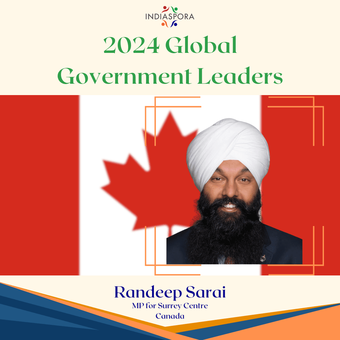A picture of the canadian flag and a person wearing a turban.