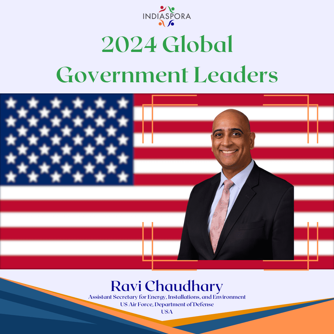 A picture of ravi chaudhory with the words " 2 0 2 4 global government leaders ".
