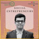 A man in suit and tie with the words social entrepreneurs on it.