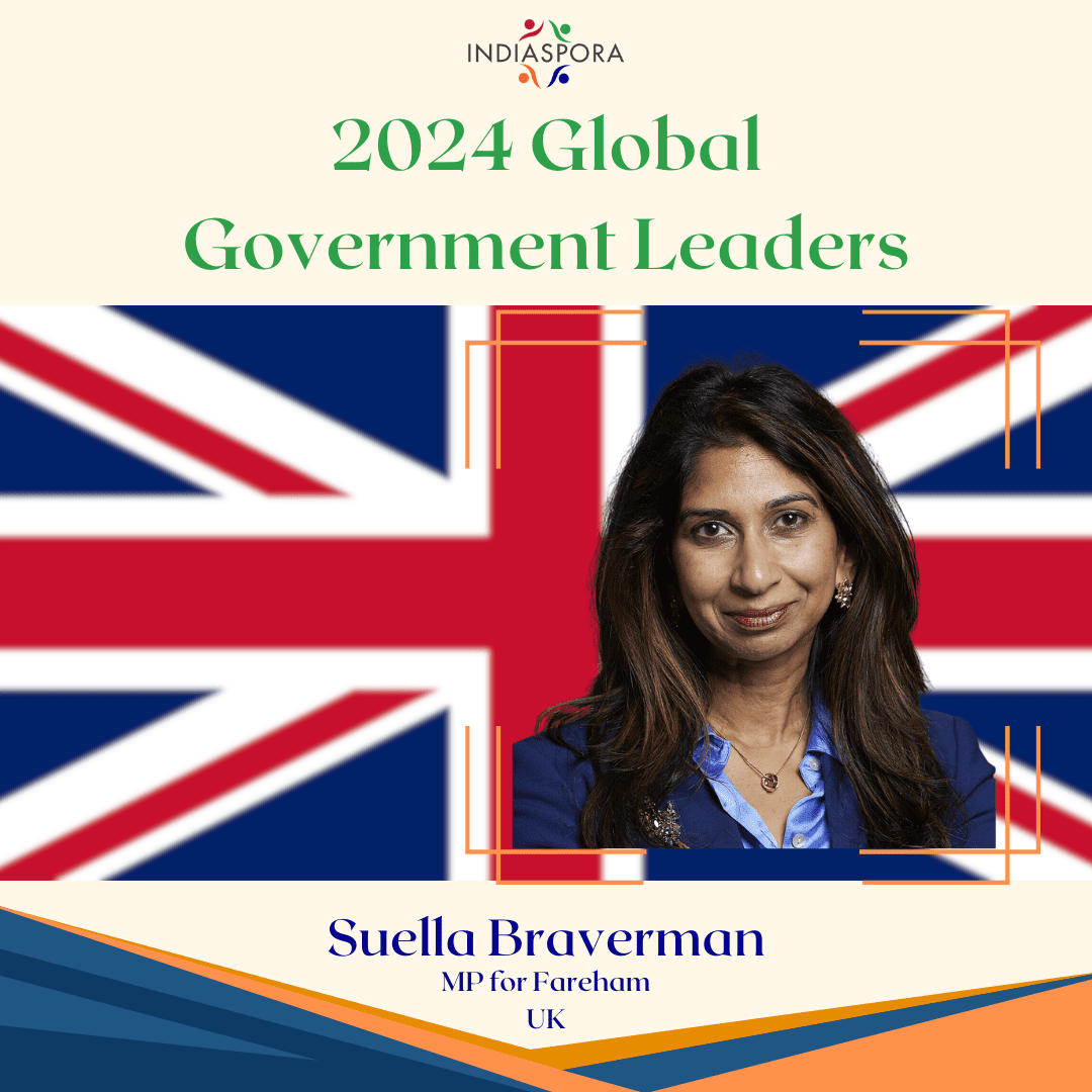 A picture of suella breverman with the words 2 0 2 4 global government leaders