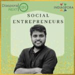 A man standing in front of the words social entrepreneurs