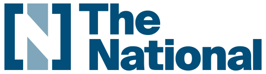 A blue logo for the nation magazine.