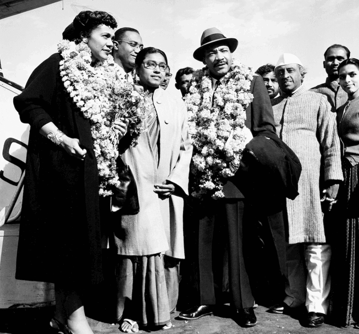 A group of people standing next to each other.