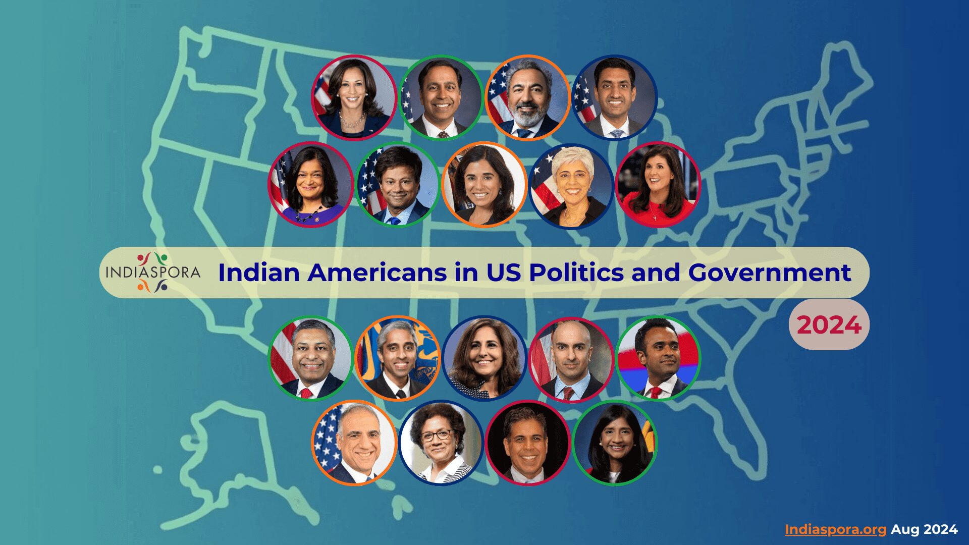 A collage of indian americans in us politics and government.