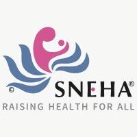 A logo of sneha raising health for all