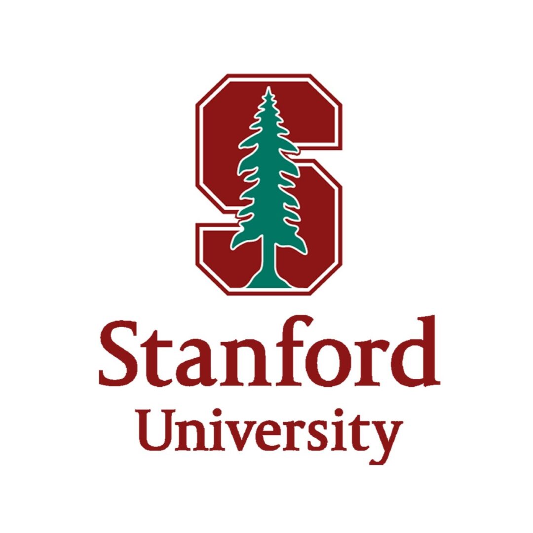 A red and green stanford university logo.