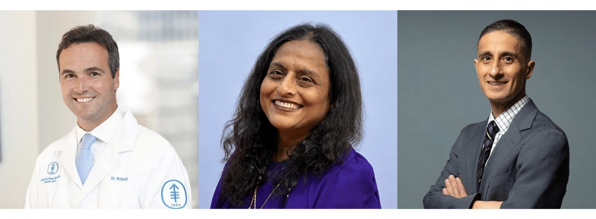 Three smiling professional headshots|Smiling woman portrait with American flag background|Professional headshot of smiling person in suit|Smiling male doctor in white coat|Smiling woman with glasses and earrings|Smiling middle-aged woman wearing purple top