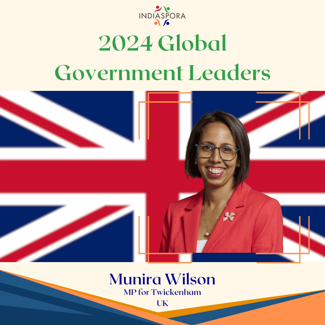 A picture of the uk flag with a woman in front.