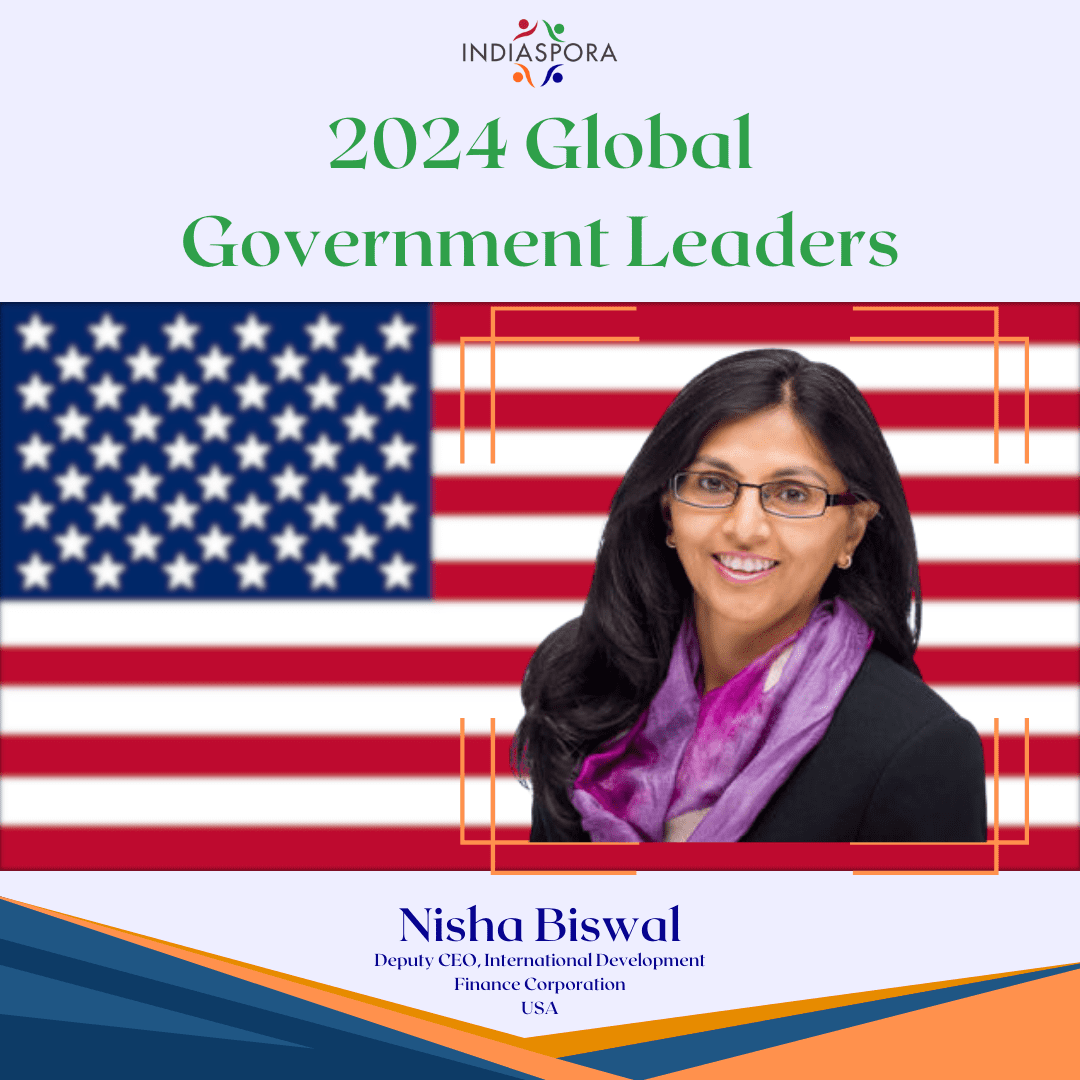 A woman in glasses and an american flag.