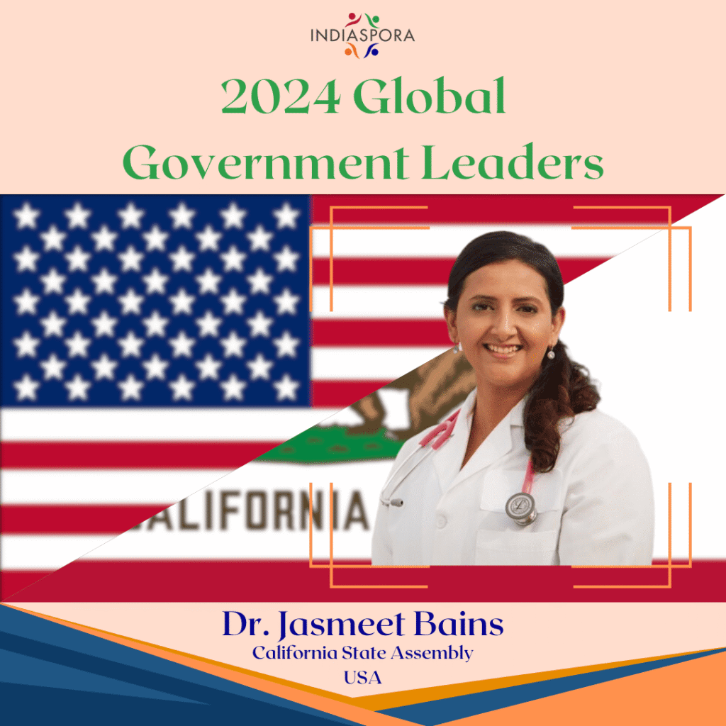 A picture of dr. Josmed bains with the words " 2 0 2 4 global government leaders."